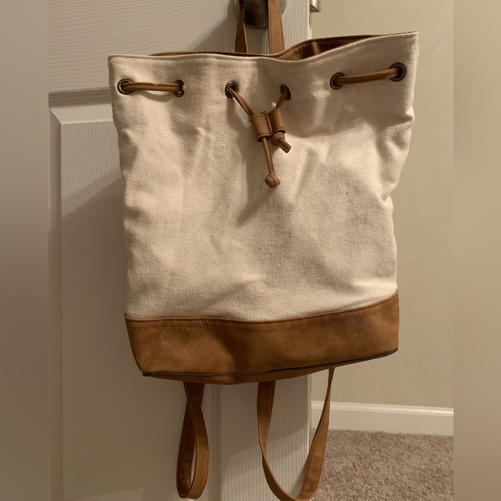 Beige  backpack